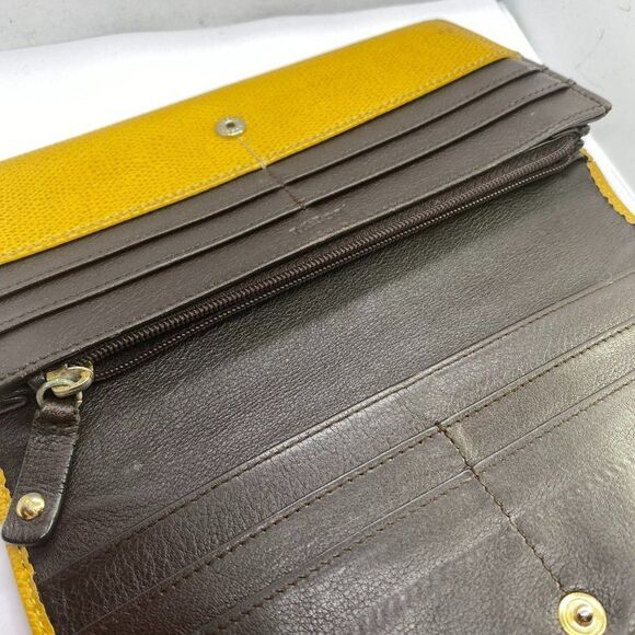 Authentic Loewe Yellow Leather Long Designer Wallet / Clutch - Picture 9 of 10